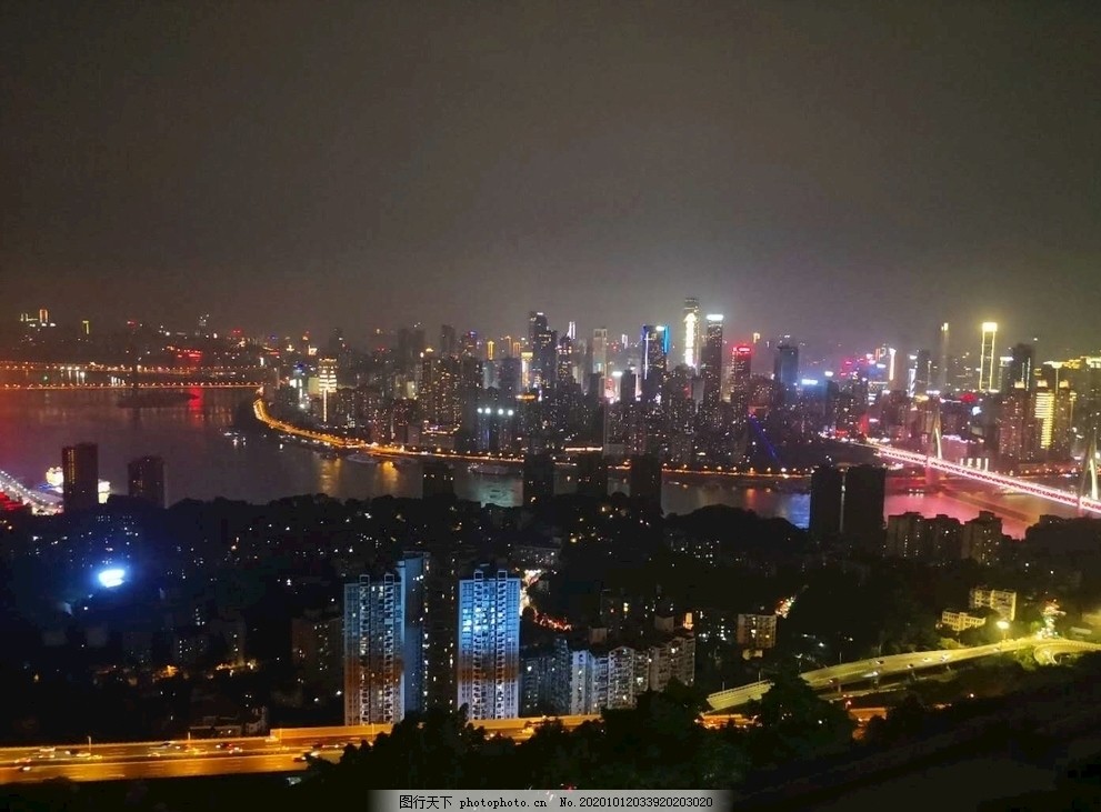 城市夜景背景图图片 旅游摄影 自然景观 图行天下素材网