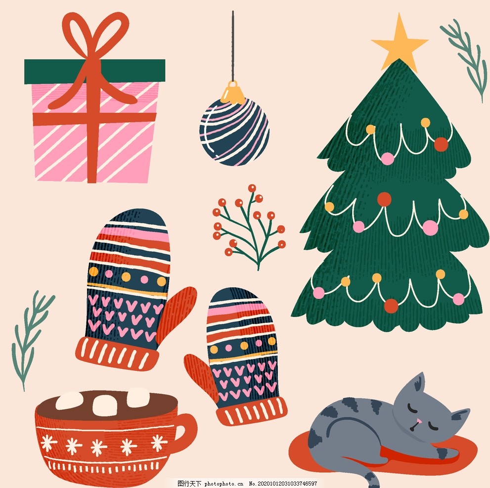 圣诞节矢量元素图片_其他_其他-图行天下素材网
