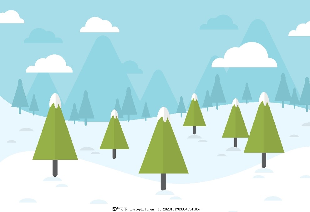 卡通下雪天图片 卡通设计 广告设计 图行天下素材网