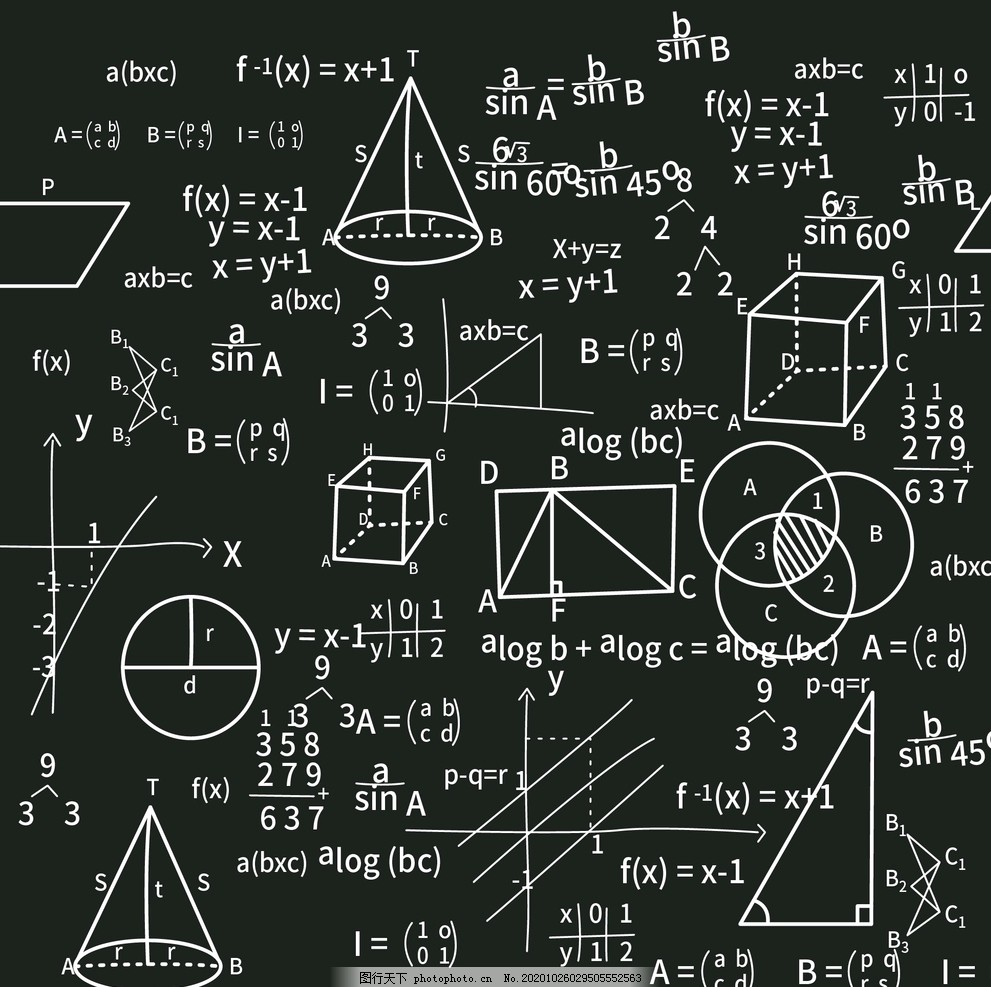矢量数学公式图片 设计案例 广告设计 图行天下素材网