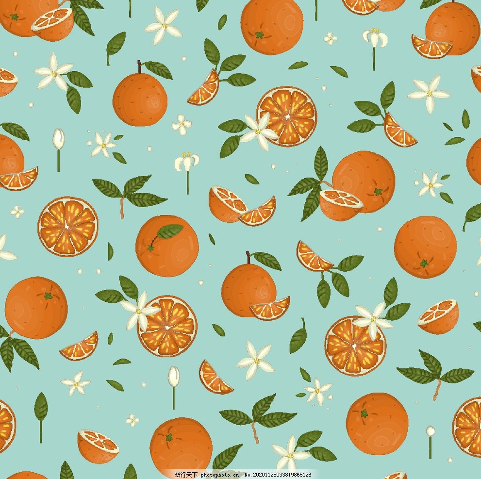矢量橘子花图片 其他图片素材 其他 图行天下素材网