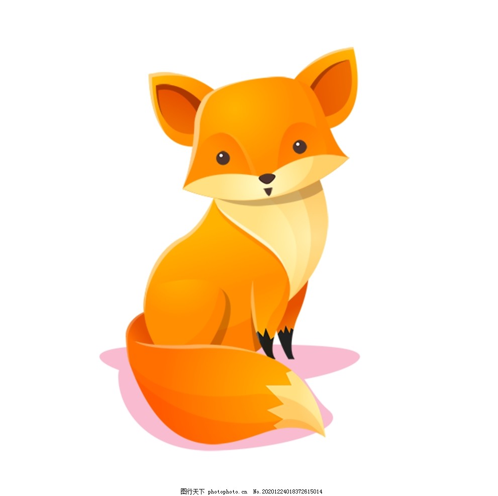 可爱卡通狐狸手绘图片 动漫人物 动漫卡通 图行天下素材网