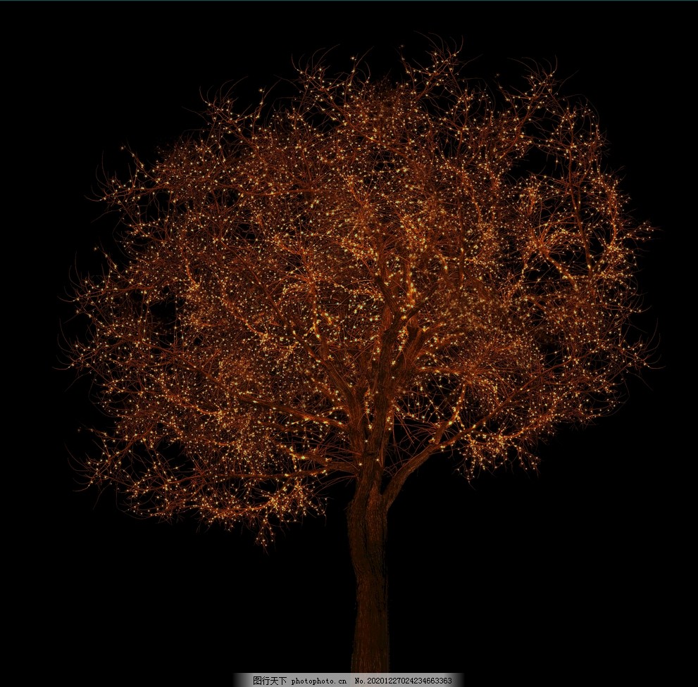 夜景树,枯树,冬树,发光树合成图片,景观树,设计,自然景观